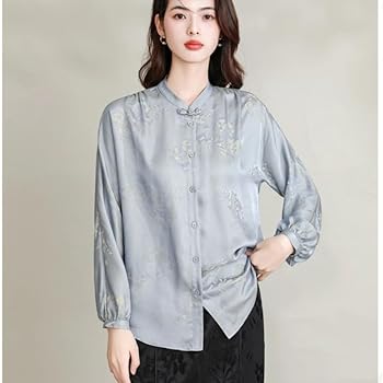 トップス Shirring shirt blouse (Japan made) Ambre Neige ブラウス シャツ shirring sheer tops